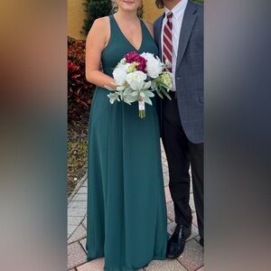 Azazie Bridesmaids Dress “Mimi” Color Pine, Size A8